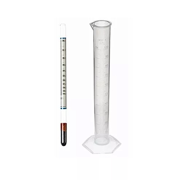 Hydrometer (Range 1100 to 2000) Specific Gravity (With 250ml Cylinder)