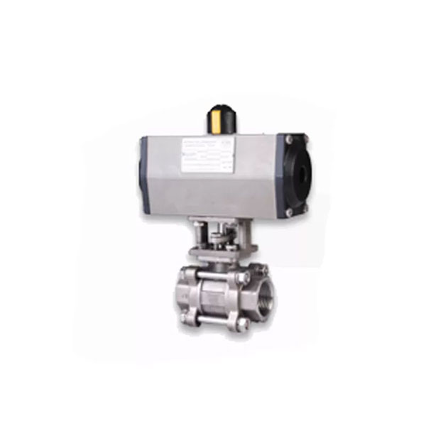 Pneumatic Actuator Double Acting Operated 2 Way Stainless Steel 316 Ball Valves Screwed End 