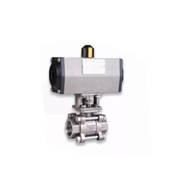 Pneumatic Actuator Double Acting Operated 2 Way Stainless Steel 316 Ball Valves Screwed End 