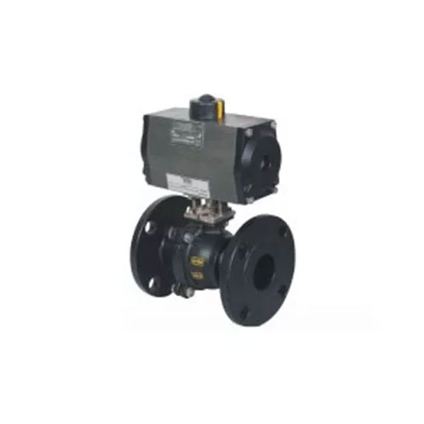 Pneumatic Actuator Double Acting 2 Way Cs Ball Valves Flanged End 300 Class Floating Type Ball 